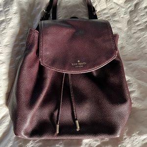 Dark purple Kate Spade Backpack purse